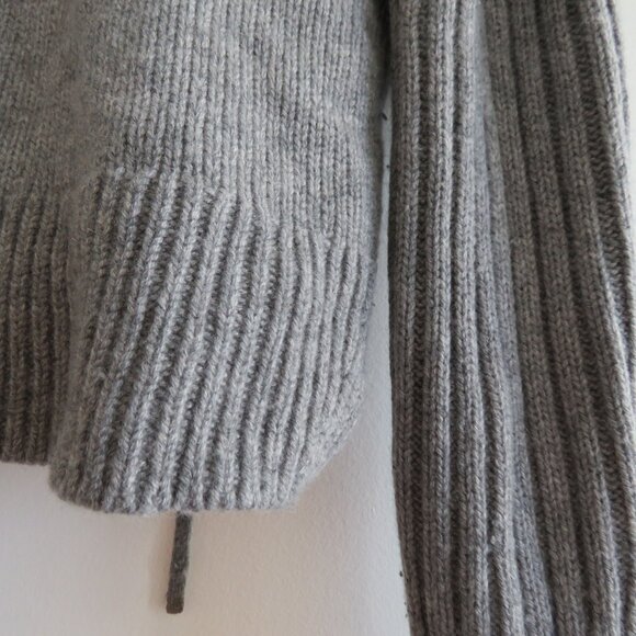 Gray Ribbed Women's Sweater - Picture 12 of 16